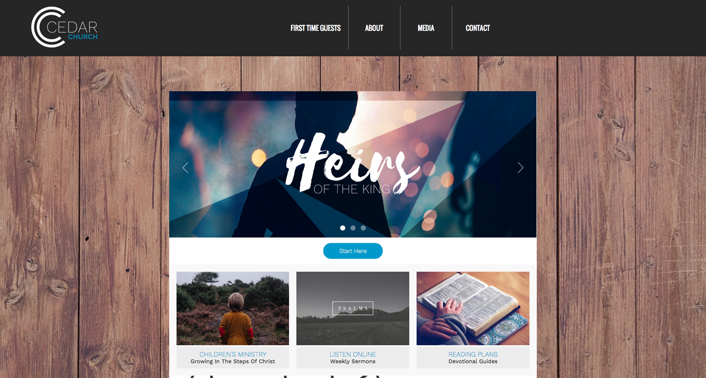 Cedar Theme - Church Website Design by Radiate Ministry